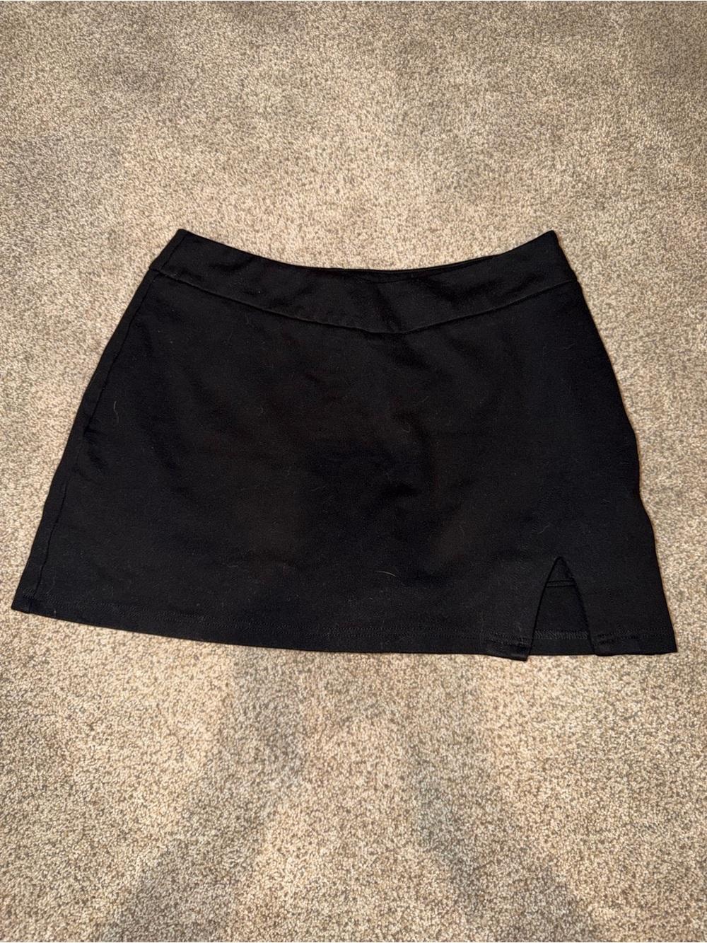 Princess Polly Black Mini Skirt with Front Slide Vent